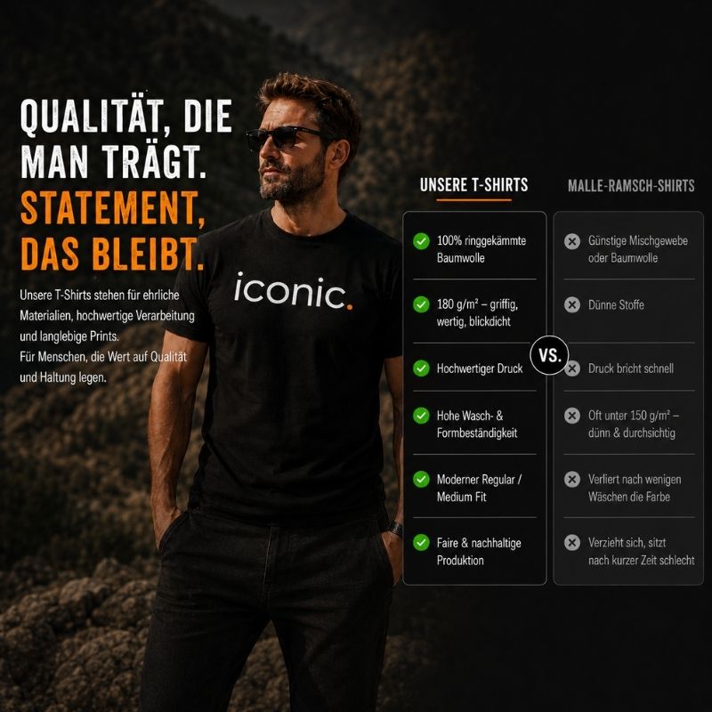 Premium T-Shirt mit Front- und Rückenprint „feiern auf dem acker. / frühtanz.“